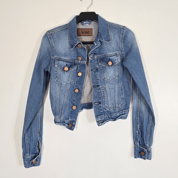 Acne Milk Faded Denim Jean Jacket XS - Picture 1 of 7